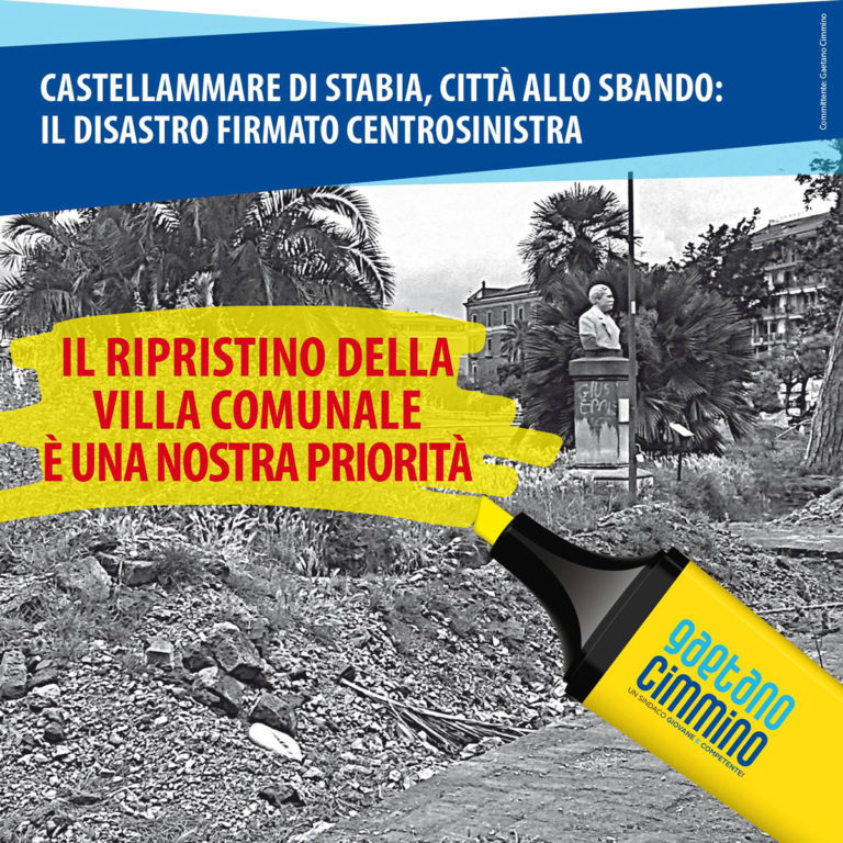 Villa Comunale ripristino prioritario